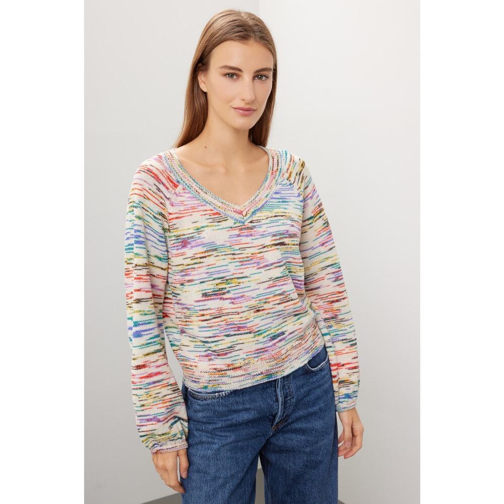 Levi’s Austin Space Dye Multicolor V-Neck Knit Long Sleeve Pullover Sweater M